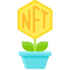 Investment icon, NFT related vector illustration