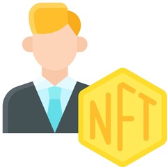 Investor icon, NFT related vector illustration