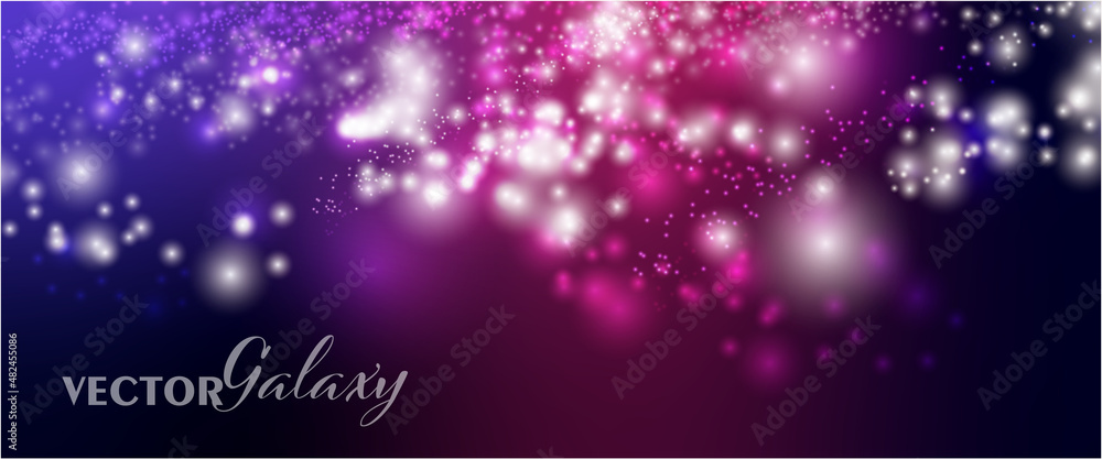 Wall mural magical color galaxy. space background ,realistic nebula and lots of shining stars. infinite univers