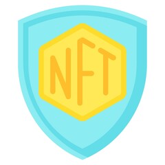 Security token icon, NFT related vector illustration