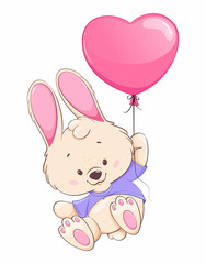 Obraz na płótnie Canvas Happy Easter. Cute bunny cartoon character