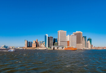 Obraz na płótnie Canvas Manhattan from the River in New York, United States.