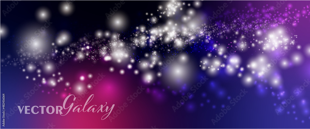 Wall mural magical color galaxy. space background ,realistic nebula and lots of shining stars. infinite univers