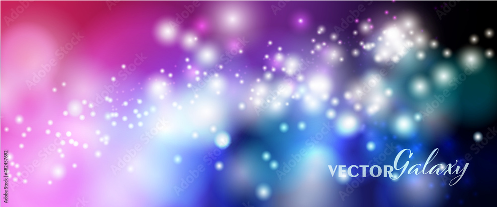 Wall mural magical color galaxy. space background ,realistic nebula and lots of shining stars. infinite univers