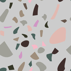 Terrazzo flooring vector seamless pattern. Vintage style. Graphic modern pattern.  Seamless vector background.