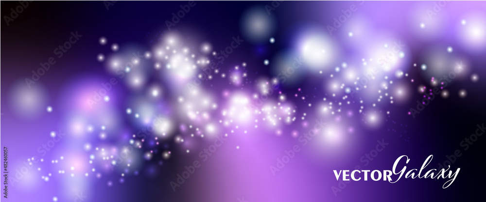 Wall mural magical color galaxy. space background ,realistic nebula and lots of shining stars. infinite univers