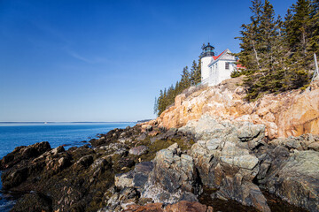 Fototapeta na wymiar Bass Harbor Head Lighthouse, Maine