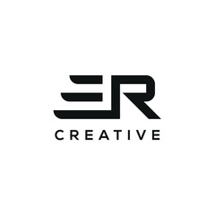 Initial Letter ER Logo Design Inspiration