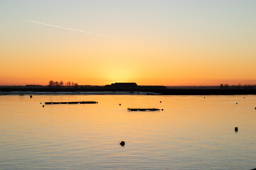 Sunset over the River Crouch at Burnham-on-Crouch, Essex