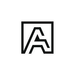 Initial Letter A Square Business Simple Logo Design Inspiration