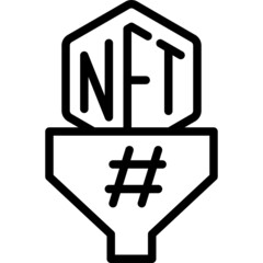 Filter icon, NFT related vector illustration