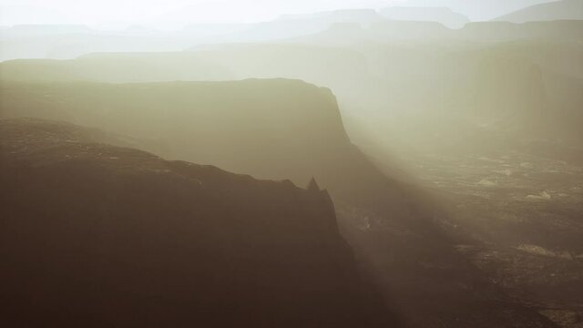 Red Rocks Amphitheatre on a foggy morning