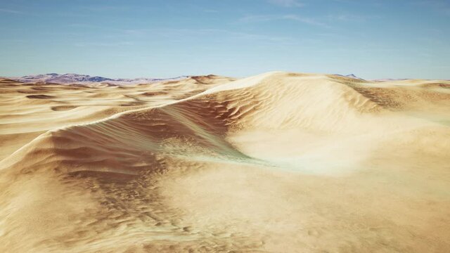 wide and wild landscape of the Arabic sand desert