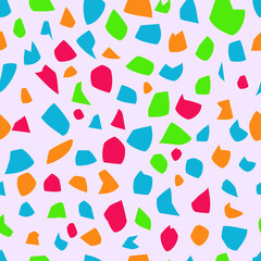 Vector abstract terrazzo seamless pattern. this pattern is suitable for textiles, blankets, bedding, wallpapers, drapes, blankets and covers

