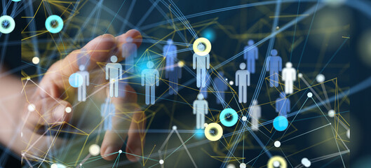 conference Digital Network and data concept 3d