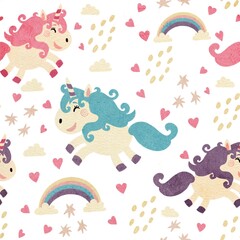 pattern with unicorns 