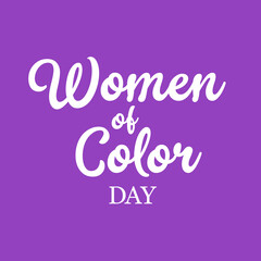 Women of Color Day vector logo design.