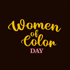 Women of Color Day vector logo.