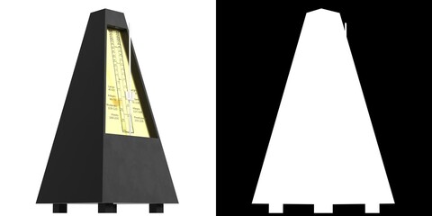 3D rendering illustration of a metronome