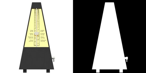 3D rendering illustration of a metronome