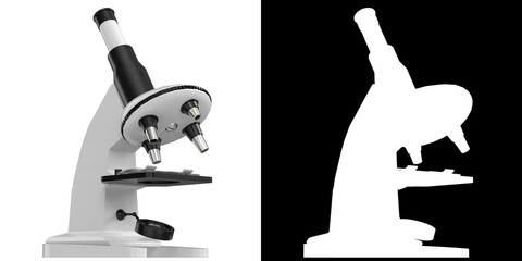 3D rendering illustration of a microscope toy