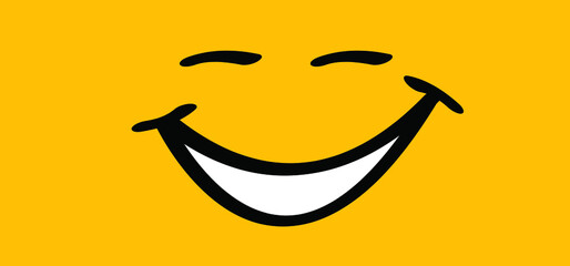 Happy world smile day, smiling National big happiness Fun thoughts emoji face emotion Laughter lip symbol Smiling lips, mouth,  tongue Funny teeth Vector laugh cartoon Lol laughing haha Toothy