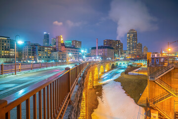Minneapolis downtown city skyline  cityscape of Minnesota in USA