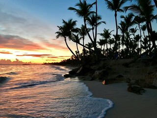 Sonnenuntergang am Meer Dominikanische Republik