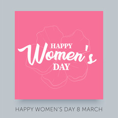 Women's day. 8 March vector design template.