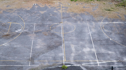 asphalt floor street basketball court © bahadirbermekphoto