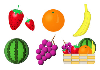 ぷっくり可愛い立体フルーツバスケット