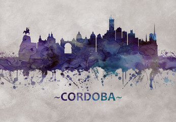 Cordoba Spain skyline - obrazy, fototapety, plakaty