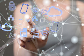 Technology background. Big data concept