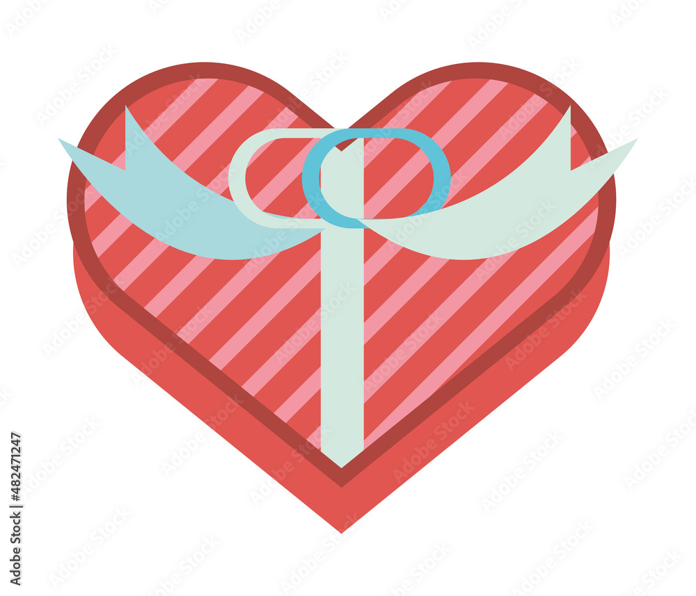 Canvas Prints heart gift box