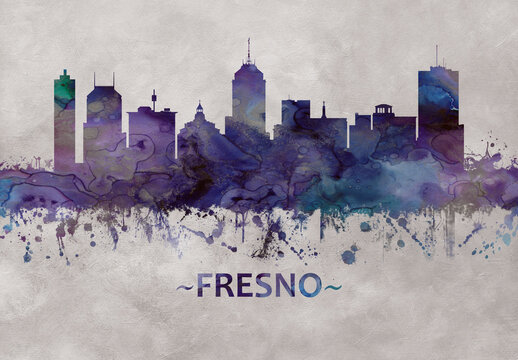 Fresno California skyline