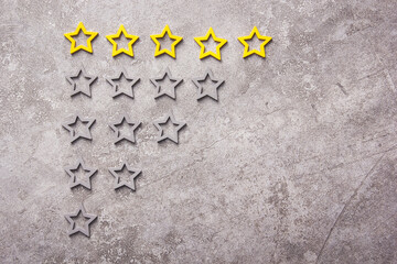Customer Experience Concept, Best Excellent Services Rating for Satisfaction. Five Star