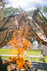 Costillar de ternera a la llama