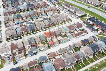 markham houses  drone view 