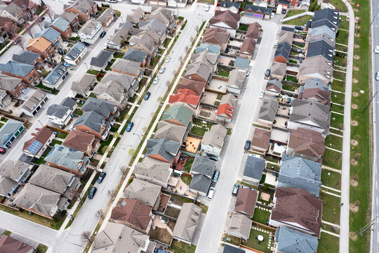 markham houses  drone view 
