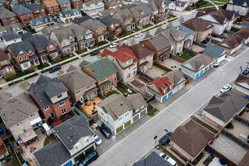 markham houses  drone view 