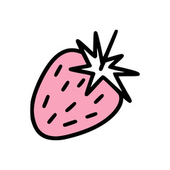 An icon of cute pink strawberry.