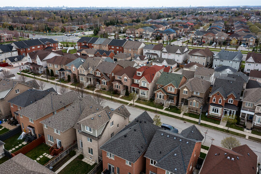 markham houses  drone view 