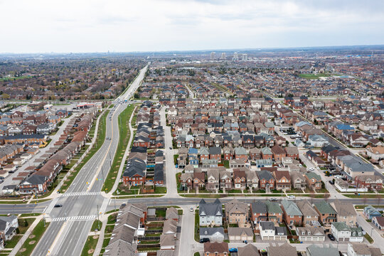 markham houses  drone view 