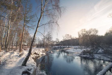 Foto auf Leinwand river in winter © Sieku Photo