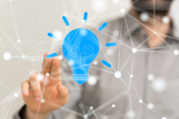 lampNeural network 3D illustration. Big data and cybersecurity