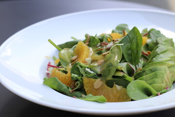 salad with shrimps and avocado