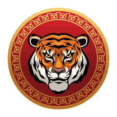tiger in chinese seal