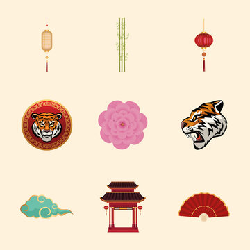 nine chinese new year icons