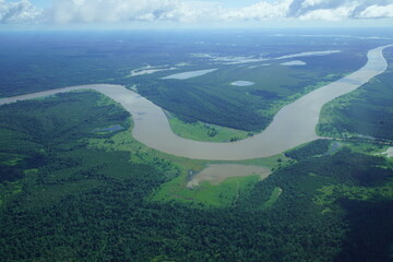Overflying the Amazon from Manaus to Maués, Amazon - Brazil.