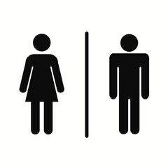 WC sign icon. Toilets Icon Unisex.Toilet symbol. Vector man and woman icons.